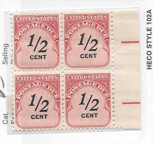 United States, J88, Postage Due F-VF Blk.of 4,**MNH**