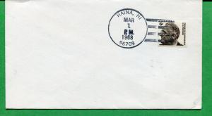 Hawaii Cover 1968 Haina HI Unaddressed Four Bar Cancel - S8355