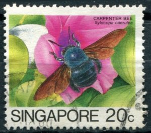 Singapore Sc#456a Used, 20c multi, Insects (1986)