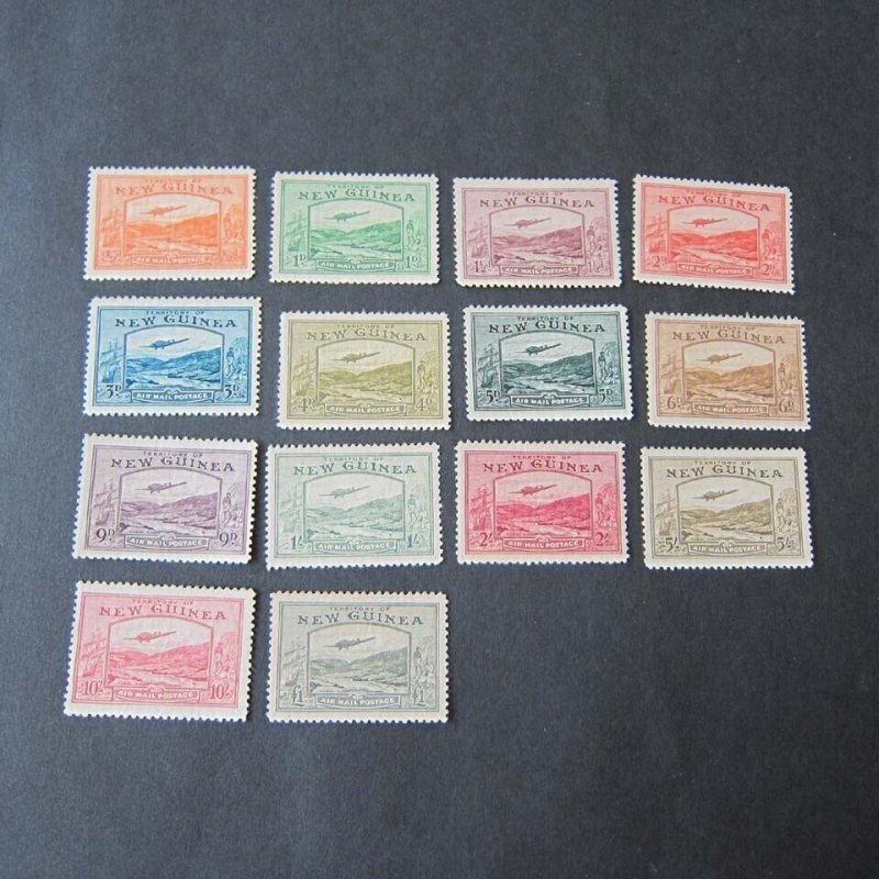 Papua New Guinea 1939 SG 212-215 or Sc C46-C59 set of 14 MH