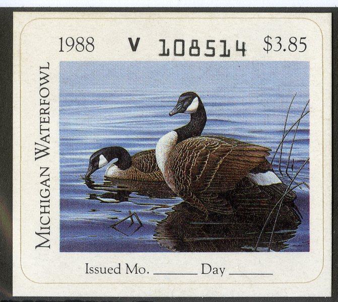 US MICHIGAN MI13 MNH SCV $12.00 BIN $6.00 DUCKS