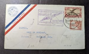 1928 Mexico Airmail Cover Tampico Tamps to Chicago IL USA