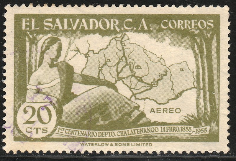 EL SALVADOR C175, CHALATENANGO. USED. VF. (478)