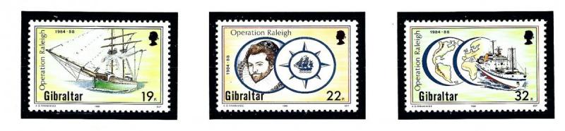 Gibraltar 536-38 MNH 1988 Operation Raleigh