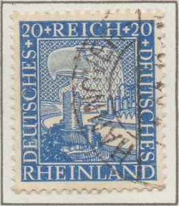 Germany Deutsches Reich Eagle Rheinland 1000 Years 20pf stamp Mi374 1925