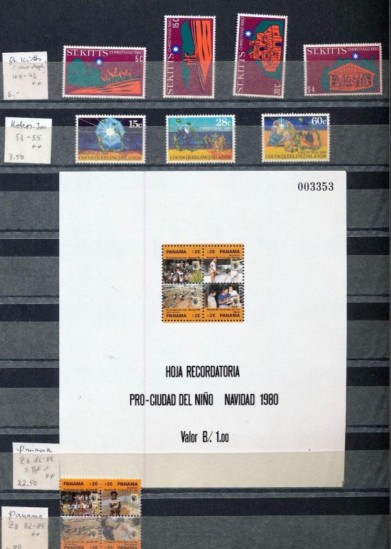 NZ Lesotho Gambia Panama Falklands Art Religion MNH Unused Appx 50 (job 826)