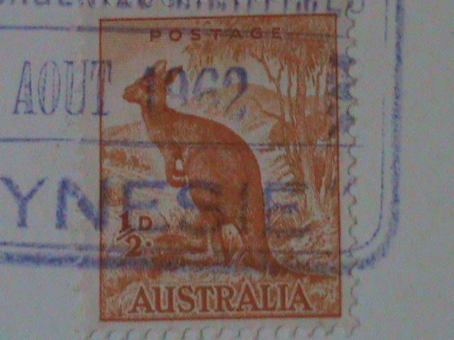 AUSTRALIA-1937-SC#166 KANGAROO-ON COVER MINT-PRECANCEL-VF-87-YEARS OLD