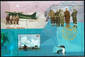Argentina 2005 Antarctic Aviation Airplanes Birds Mi.Bl.88 S/S MNH