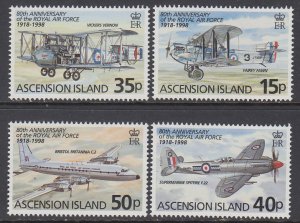 Ascension 715-718 Airplanes MNH VF