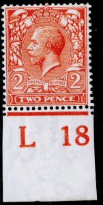 SG367 SPEC N19(3), 2d deep reddish orange, NH MINT. Cat £100. CONTROL L18.