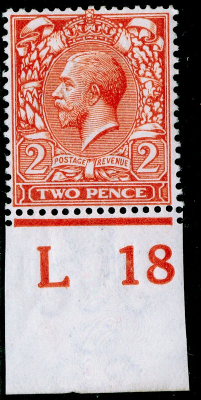 SG367 SPEC N19(3), 2d deep reddish orange, NH MINT. Cat £100. CONTROL L18.