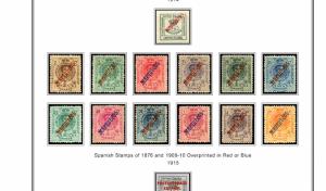 COLOR PRINTED SPANISH MOROCCO 1903-1955 STAMP ALBUM PAGES (45 illustrated pages)