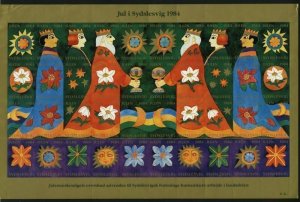 Denmark. Southslesvig.1984 Christmas Sheet. Mnh.Folded. Kings,Sun,Stars,Flowers.