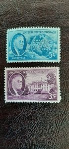 US Scott # 932-933; 3c, 5c FDR issue; MNH, og, VF centering