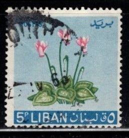 Lebanon - #421 Flowers - Cyclamen - Used