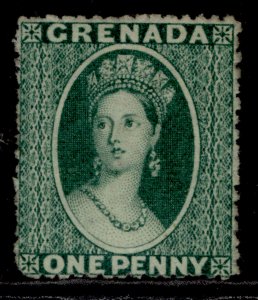 GRENADA QV SG16, 1d green, UNUSED. Cat £250.