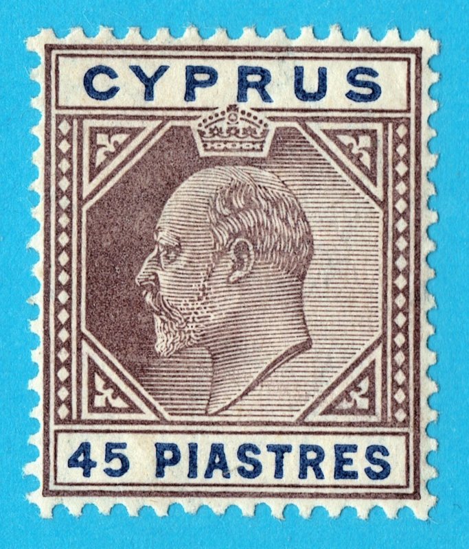 [mag838] CYPRUS 1904 EDVII SG71 MNH 45pi dull purple & ultramarine