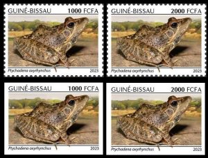 GUINEA BISSAU 2023 SET 2X 2V 1000F & 2000F &IMPERF - FROGS FROGS - MNH-