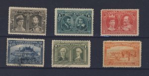 6x Canada 1908 Quebec Stamps #96-97-98-99-100-102 Guide Value = $290.00