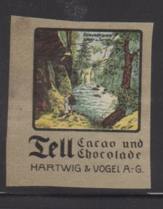 German Advertising Stamp - Hartwig & Vogel Tell Chocolate & Cacao - Edmundklamm