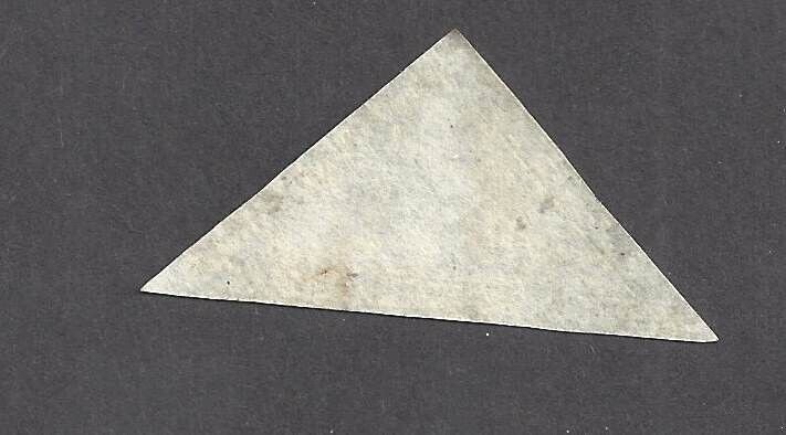 Canada NEWFOUNDLAND # 3 USED 3d TRIANGLE THICK PAPER WITH MESH BS26916