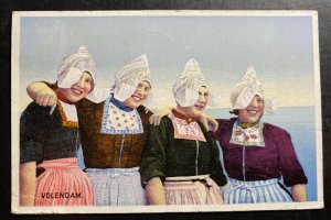 1933 Utrecht Netherlands Color Picture Postcard Cover To Chicago IL USA Volendam