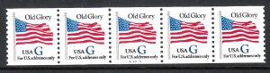 USA PNC5 SC# 2890 BLUE G - OLD GLORY (32c) WATER ACTIVATED MNH PL# A4435 -RARE