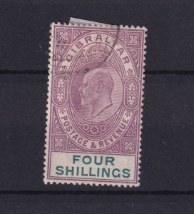 Gibraltar KEVII 1903 4/- SG53 VFU BP15801