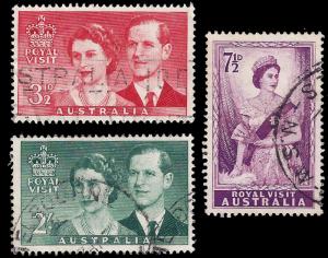 Australia 1954 Sc 267-69 Royal Visit