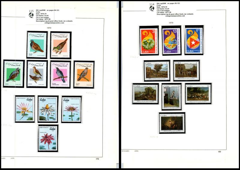 VINTAGE:CUBA MODERN  ASST OGNH 1976-79 PO F LOT CU1976h