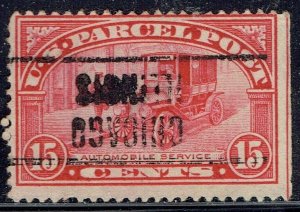 1913 15c Parcel Post w/ INV precancel f/CHICAGO IL (Q7-ST-3HS) SCARCE w/ high CV