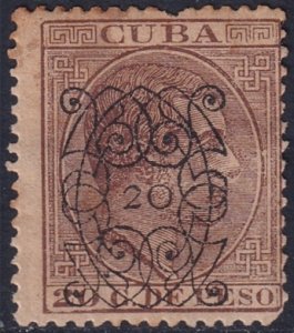 Cuba 1883 Sc 117 MH* toned damage at top