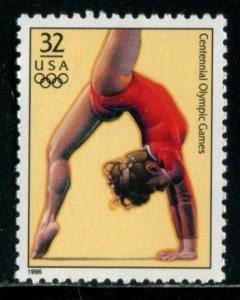 3068g US 32c Atlanta Summer Olympics - Women's Gymnastics, MNH