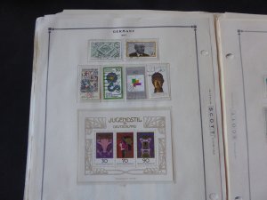 Germany and Area 1975-1977 Mint/Used Stamp Collection on Scott Int Album Pages