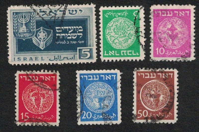 Lot of 6 - 1940s ISRAEL Stamps - Used, See Photos C38 