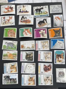 World  Wide Cat Stamps Mixture Cute Selection some series.  Free Shipping