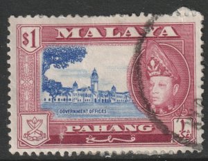 Malaya Pahang Scott 80 - SG84, 1957 Pictorial $1 used