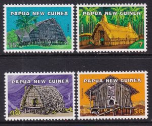 Papua New Guinea 433-436 Huts MNH VF