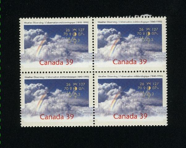 Canada #1287 Mint VF NH Block PD