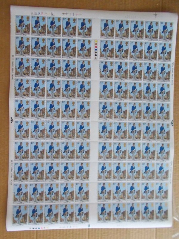 1979 Rowland Hill set of 4 in Complete Sheets of 100 + Varieties M/N/H Cat £160+
