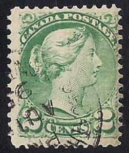 Canada #36 2 cent Queen Victoria Stamp used AVG