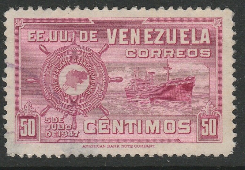 Venezuela 1948-50 50c used South America A4P53F62