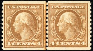 US Stamps # 495 MNH VF Fresh Line Pair Scott Value $160.00