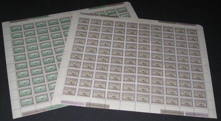 GREENLAND #10-18, Complete set of 9 in Full Sheets of 100, og, NH, VF Scott $55K