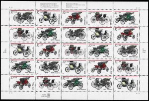 PCBstamps   US #3019/3023 Sheet $8.00(5x5x32c)Antique Automobiles, MNH, (1)