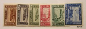 SOMALIA, Scott: 138a 140a 141a 142a 143a 145a, perf 14, MLH, Lot28, Cat $30.50