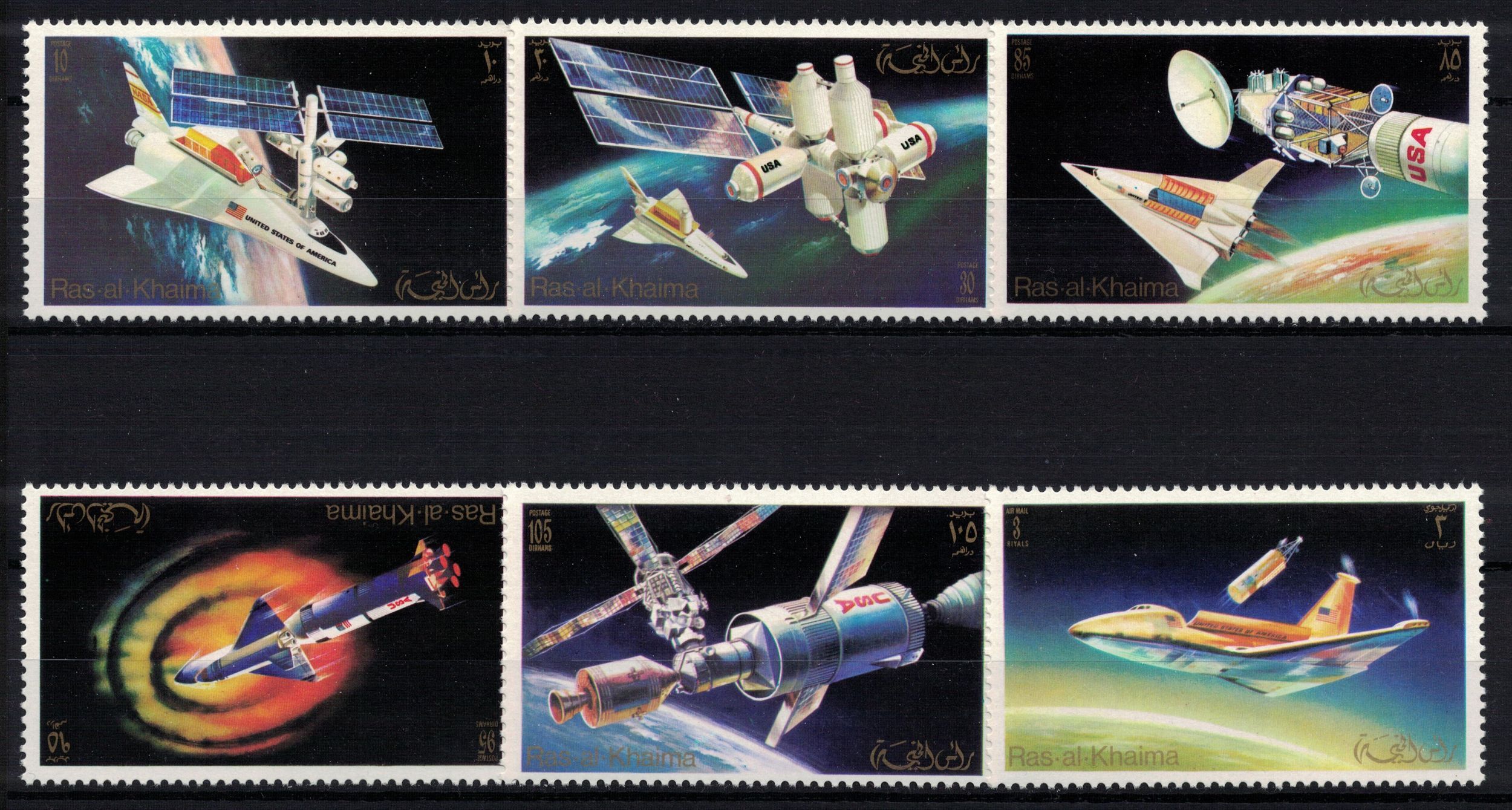 Timbres Argent Émirats Arabes Unis 1972 MNH - Ras Al Khaima Space Germany Jeux Olympiques
