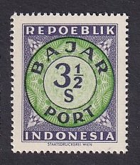 Indonesia   #J3  MNH  1948  postage due  3 1/2s