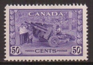 Canada    #261     MH  1942   munitions factory   50c