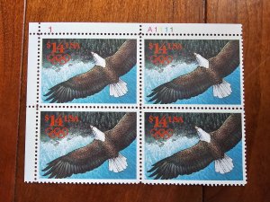 U.S. Scott #2542 Express Mail Eagle MNH $14.00 Plateblock of 4